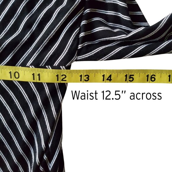 White House Black Market Tie Front BW Chevron Striped Sleeveless Maxi Dress XS - Picture 13 of 16